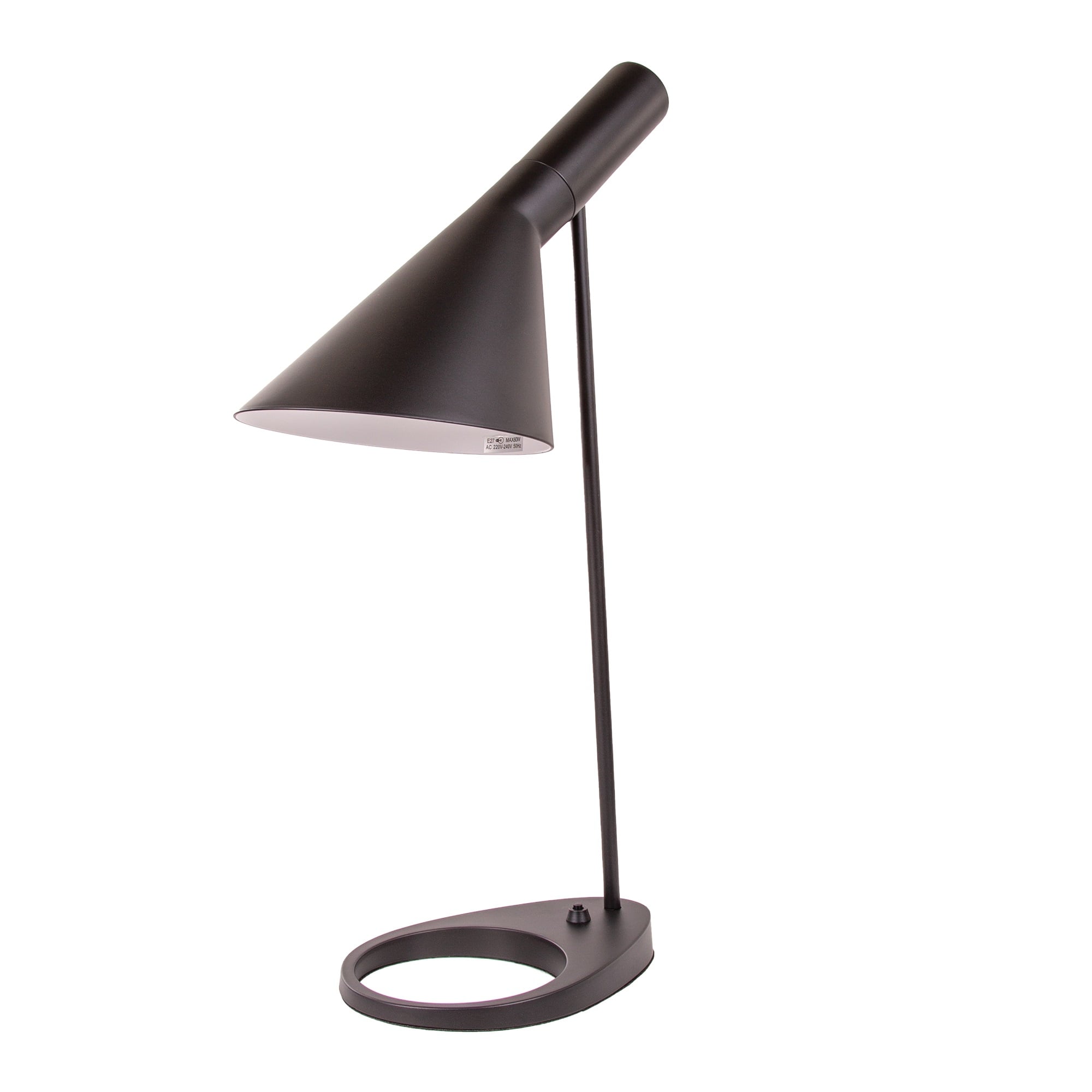 Arne Jacobsen style, Luz de mesa DD D AJ Lámpara Negro