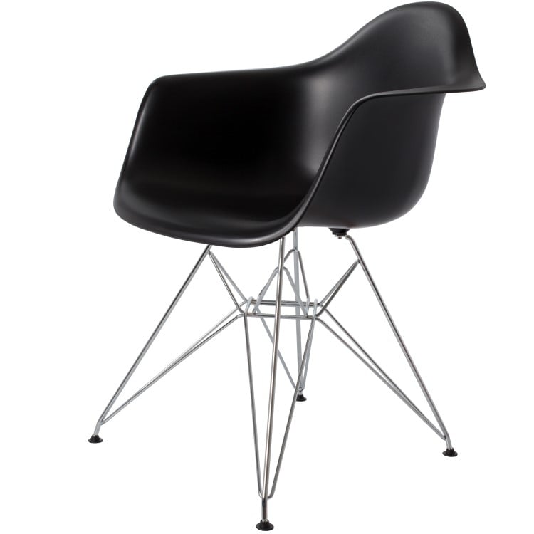 Charles Eames style, Silla de comedor DAR negro PP