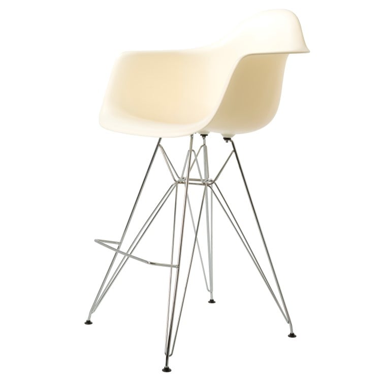 Charles Eames style, Taburete de barra DAR crema PP