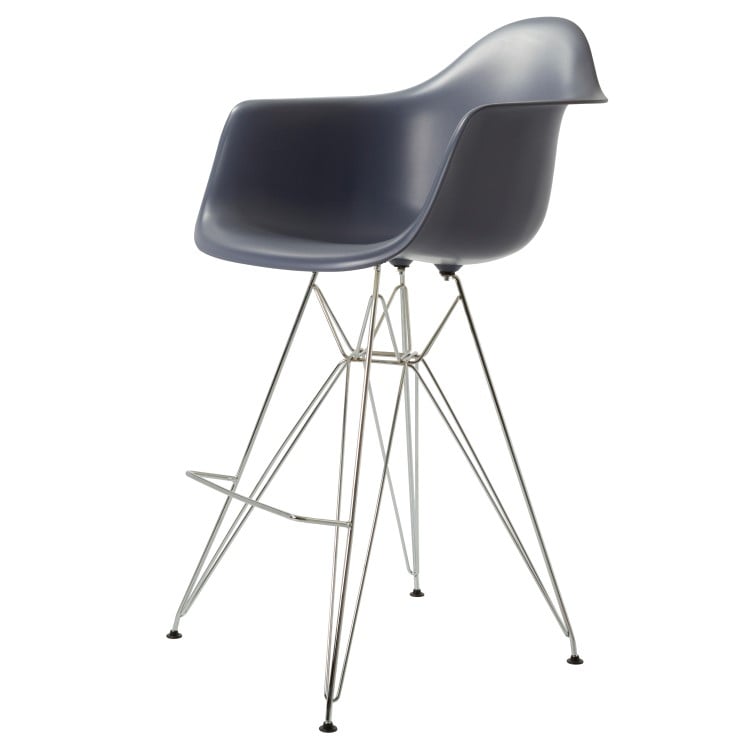 Charles Eames style, Taburete de barra DAR PP gris oscuro