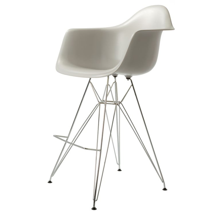 Charles Eames style, Taburete de barra DAR PP gris claro