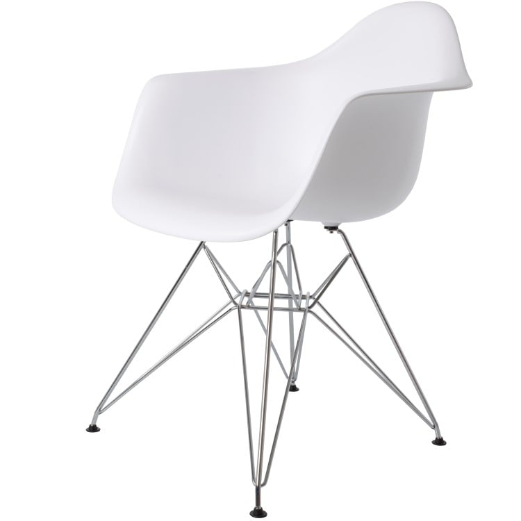Charles Eames style, Silla de comedor DAR PP blanco