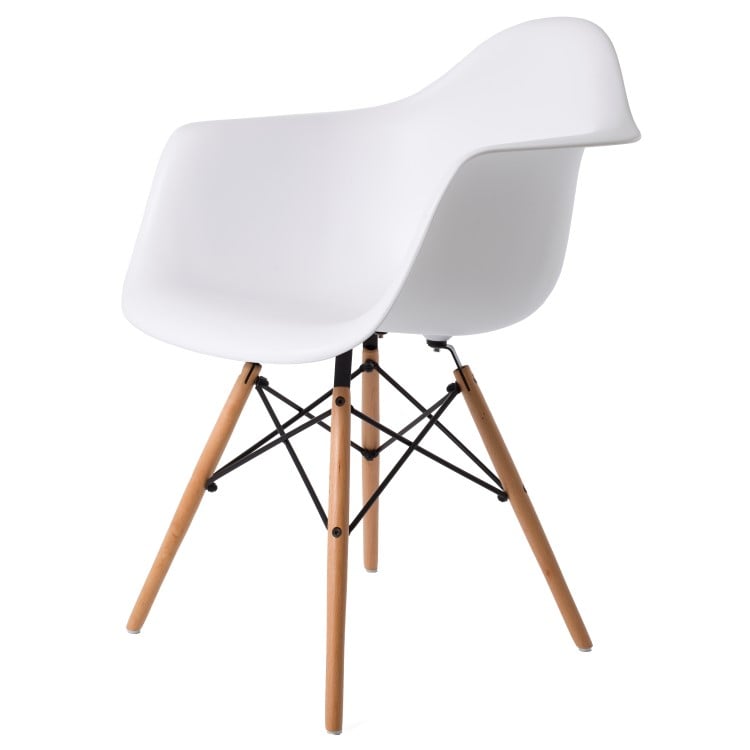 Charles Eames style, Silla de comedor DAW PP blanco