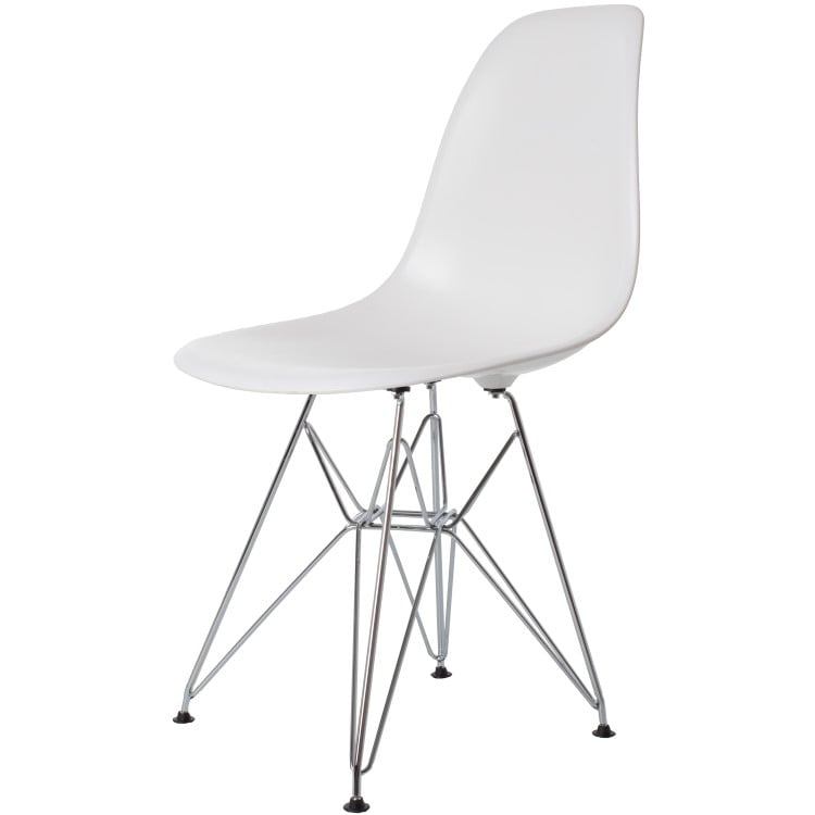 Charles Eames style, Silla de comedor DSR ABS Blanco