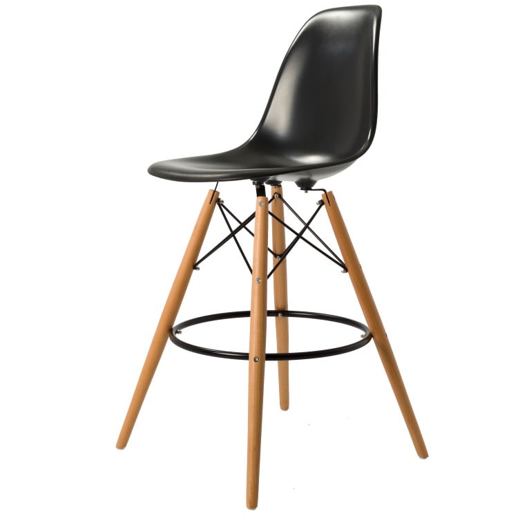 Charles Eames style, Taburete de barra DSW Taburete ABS Negro