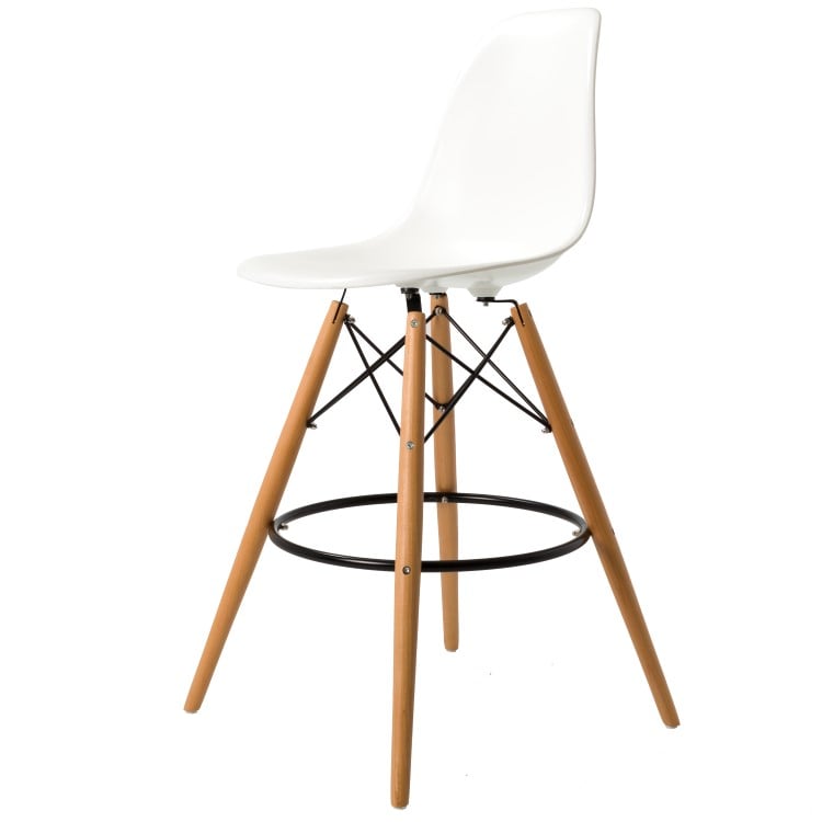 Charles Eames style, Taburete de barra DSW Taburete ABS Blanco