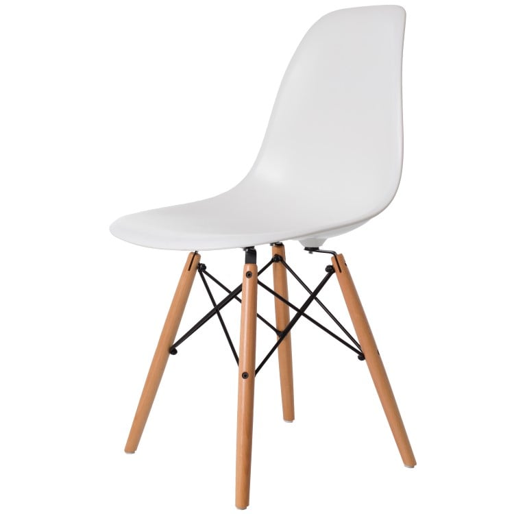 Charles Eames style, Silla de comedor DSW ABS Blanco