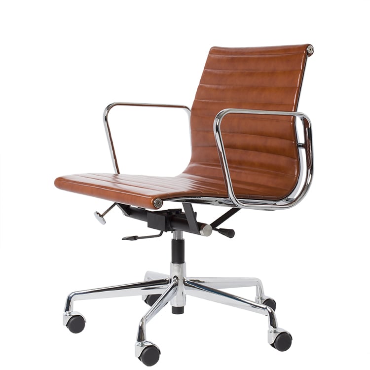 Charles Eames style, Silla de oficina EA117 Cuero Antique