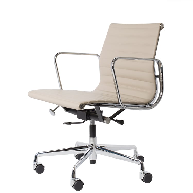 Charles Eames style, Silla de oficina EA117 Cuero Gris