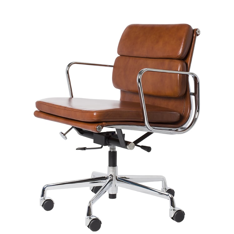 Charles Eames style, Silla de oficina EA217 Cuero Antique