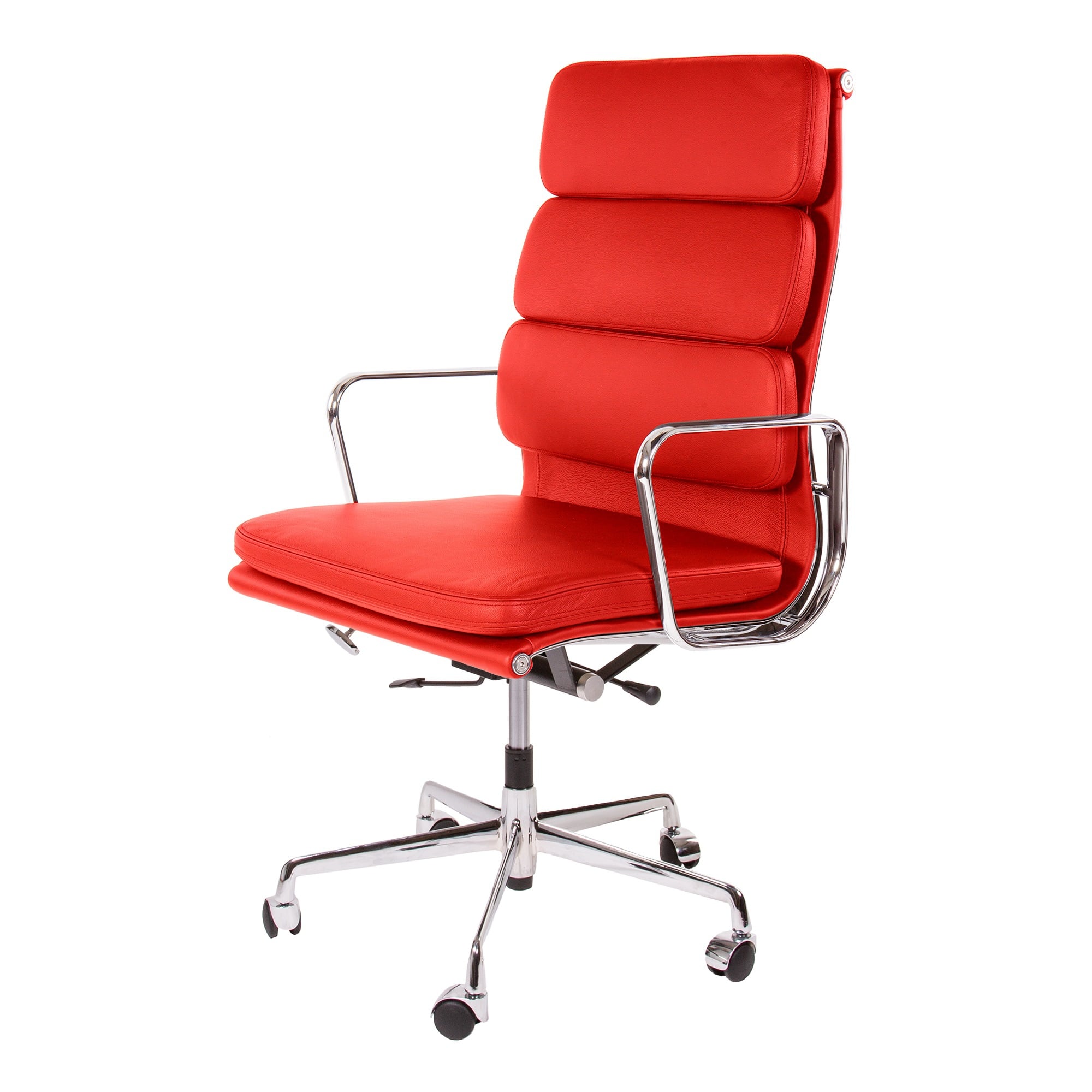 Charles Eames style, Silla de oficina EA219 Cuero rojo