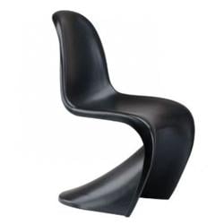Verner Panton style, Silla de comedor silla Panton lustroso Negro