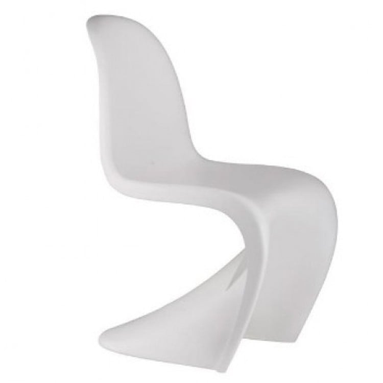 Verner Panton style, Silla de comedor silla Panton mate PP blanco
