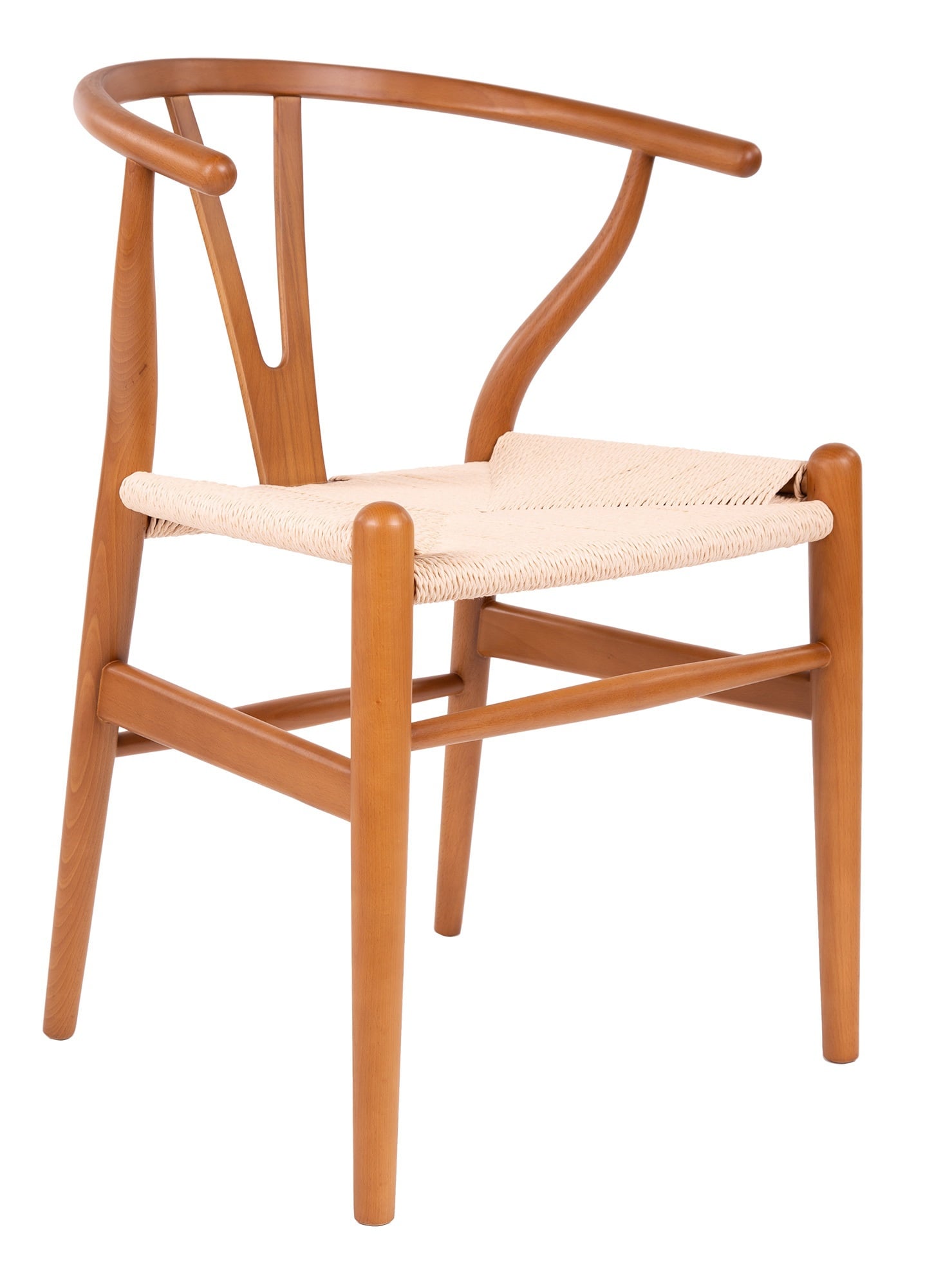 Wegner style, Silla de comedor Y-chair wishbone CH24 nuez natural
