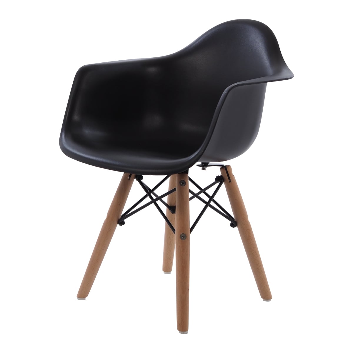 Charles Eames style, Silla para niños DAW Júnior Negro