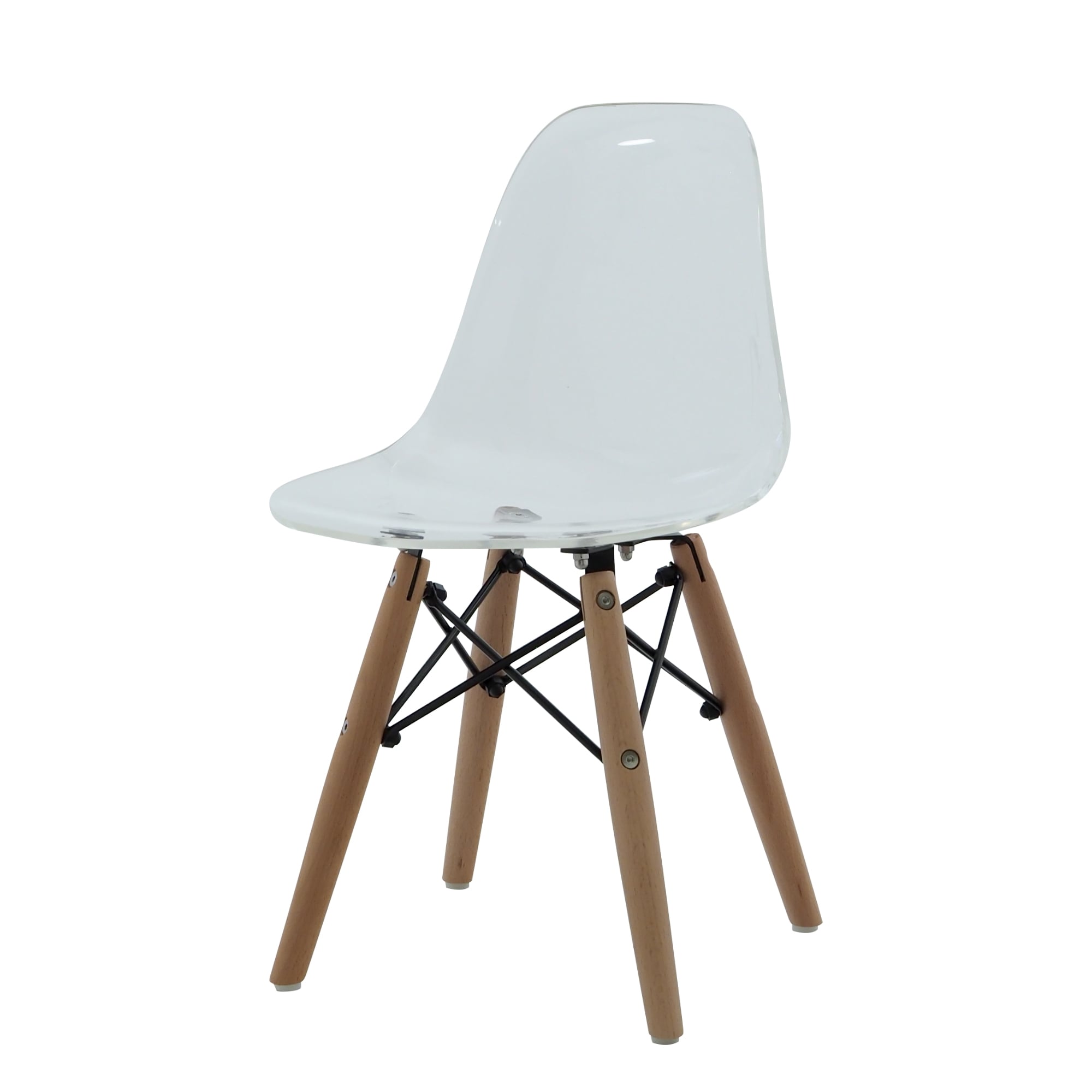 Charles Eames style, Silla para niños DSW Júnior blanco transparente