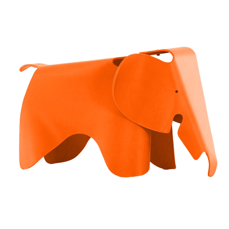 Charles Eames style, Silla de elefante Elephant Júnior naranja
