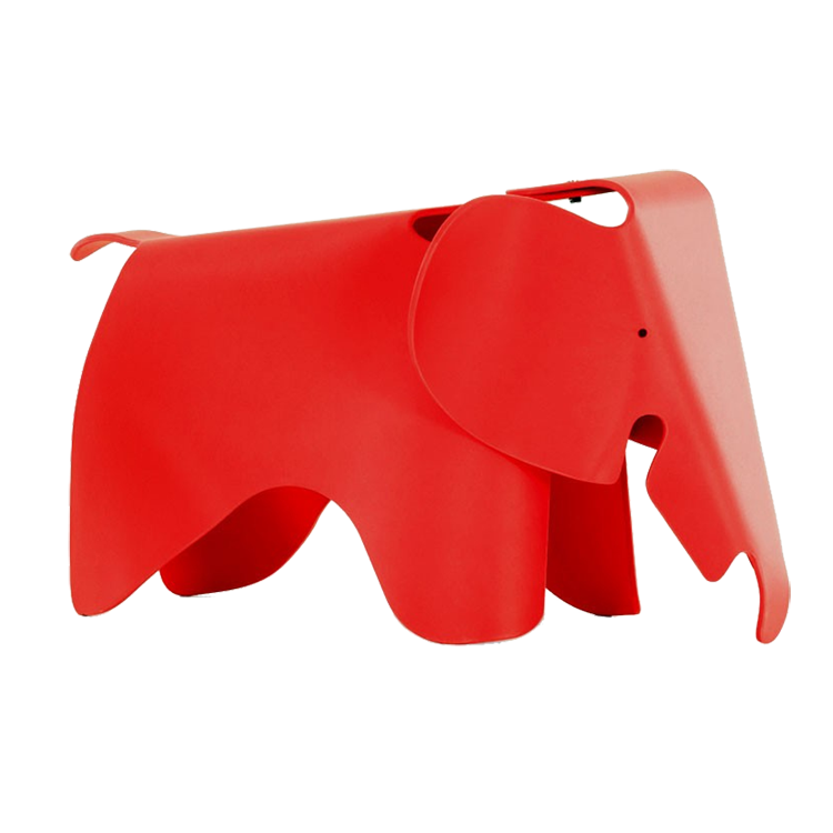 Charles Eames style, Silla de elefante Elephant Júnior rojo