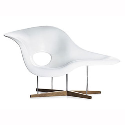 Charles Eames style, Sillón Silla La Chaise blanco