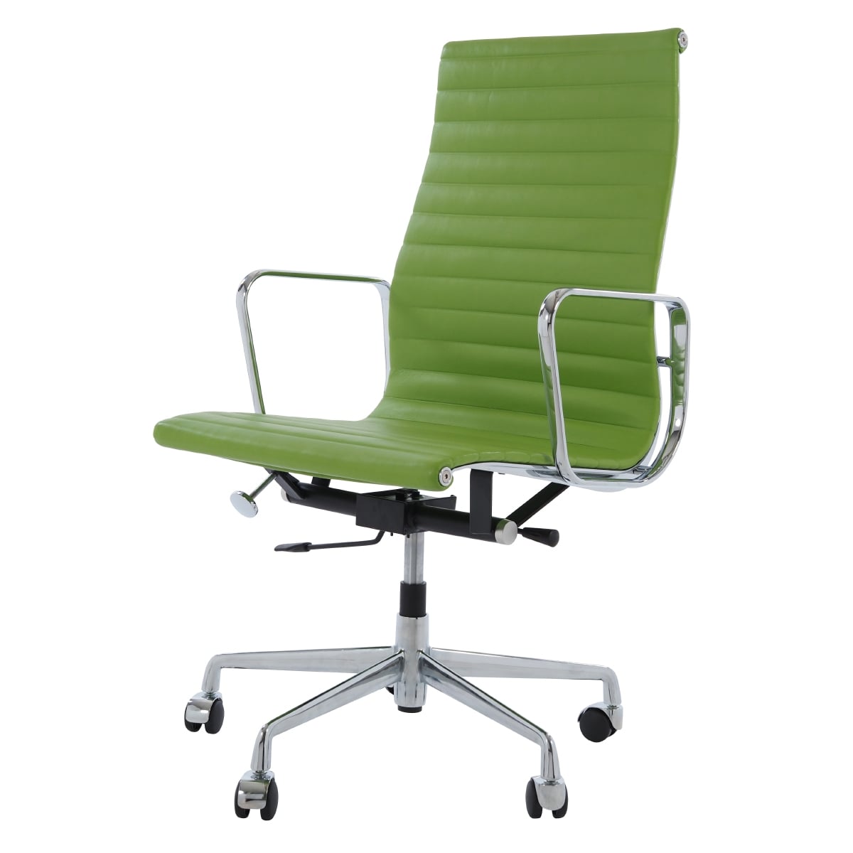 Charles Eames style, Silla de oficina EA119 Cuero Verde