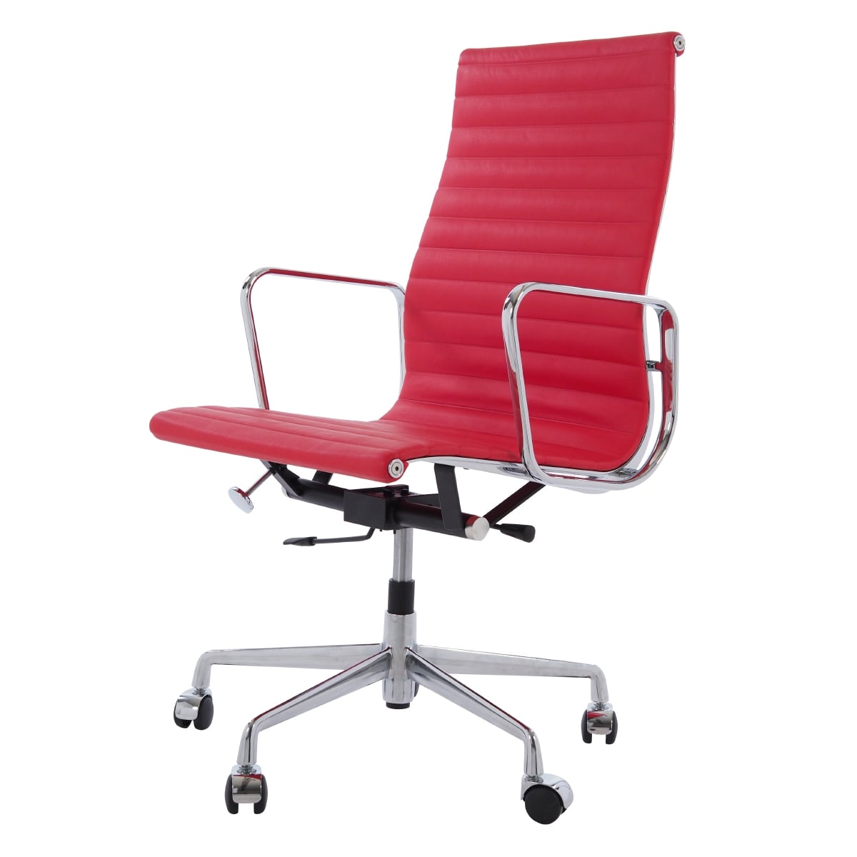 Charles Eames style, Silla de oficina EA119 Cuero rojo