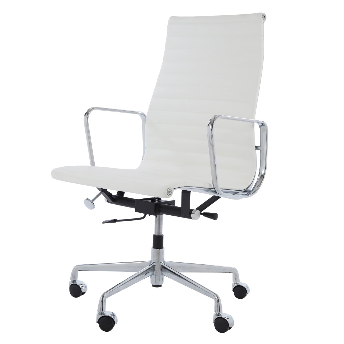Charles Eames style, Silla de oficina EA119 Cuero blanco