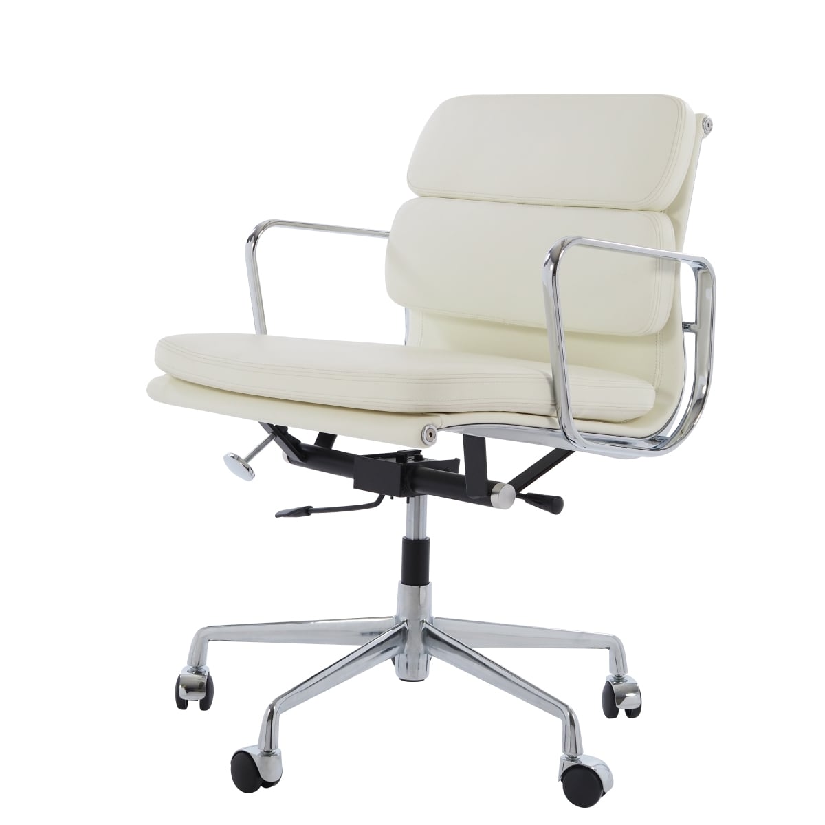 Charles Eames style, Silla de oficina EA217 Cuero Crema