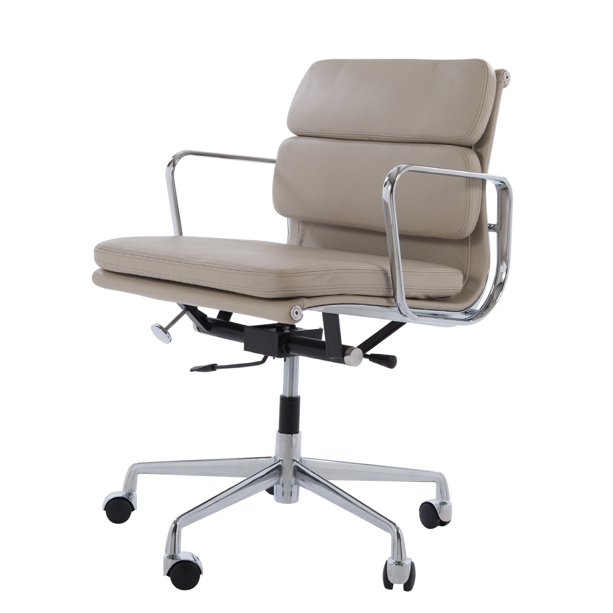 Charles Eames style, Silla de oficina EA217 Cuero Gris