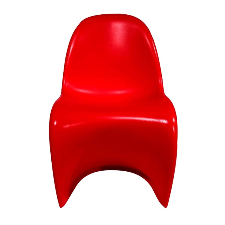 Verner Panton style, Silla para niños silla Panton lustroso rojo