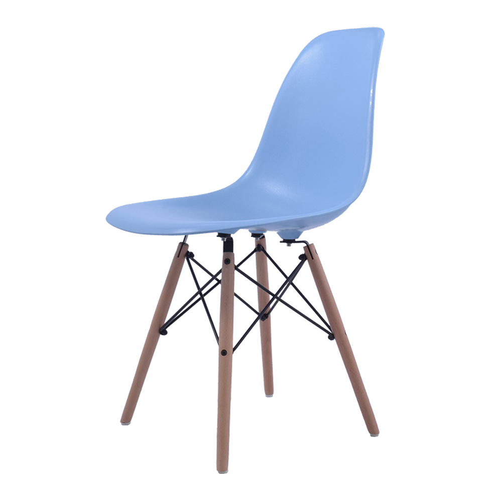 Charles Eames style, Silla de comedor DSW ABS azul claro