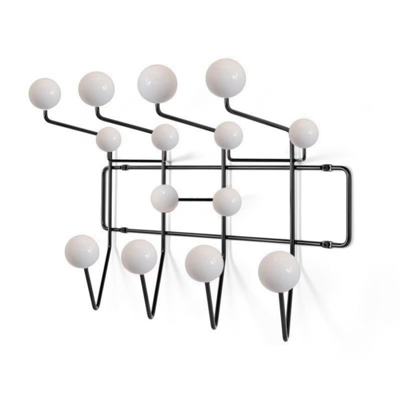 Charles Eames style, Gancho Colgarlo todo Blanco con negro frame