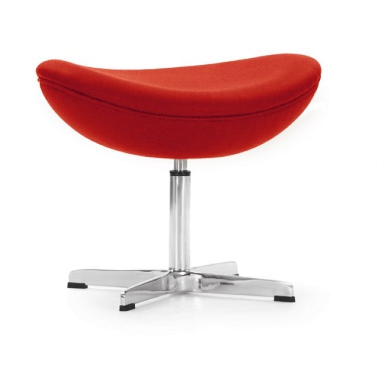 Arne Jacobsen style, Escabel Egg silla Cachemira rojo