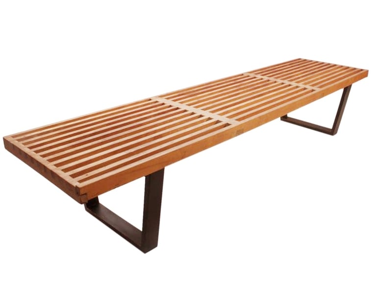 George Nelson style, Sofá Nelson Bench 183cm de nogal