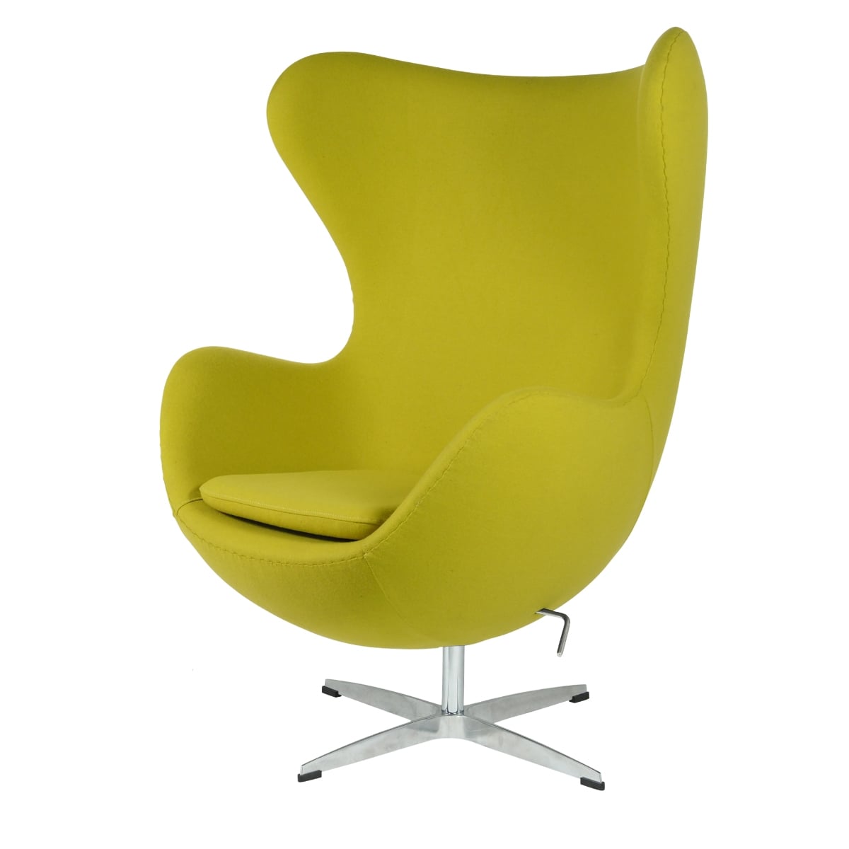 Arne Jacobsen style, Sillón Egg silla Cachemira mostaza