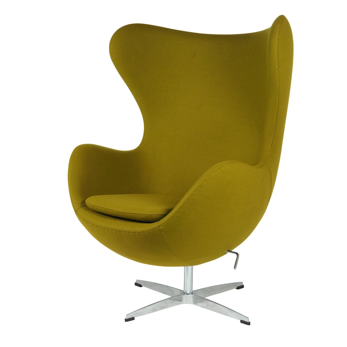 Arne Jacobsen style, Sillón Egg silla Cachemira verde oliva