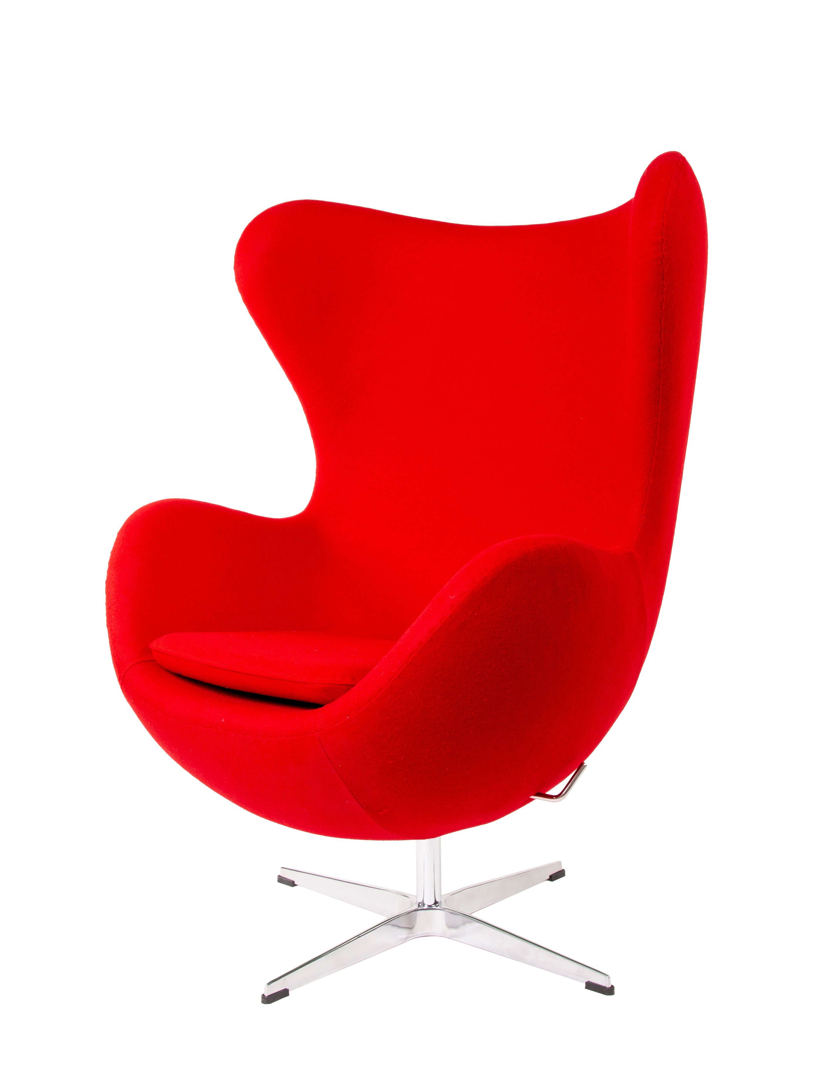 Arne Jacobsen style, Sillón Egg silla Cachemira rojo