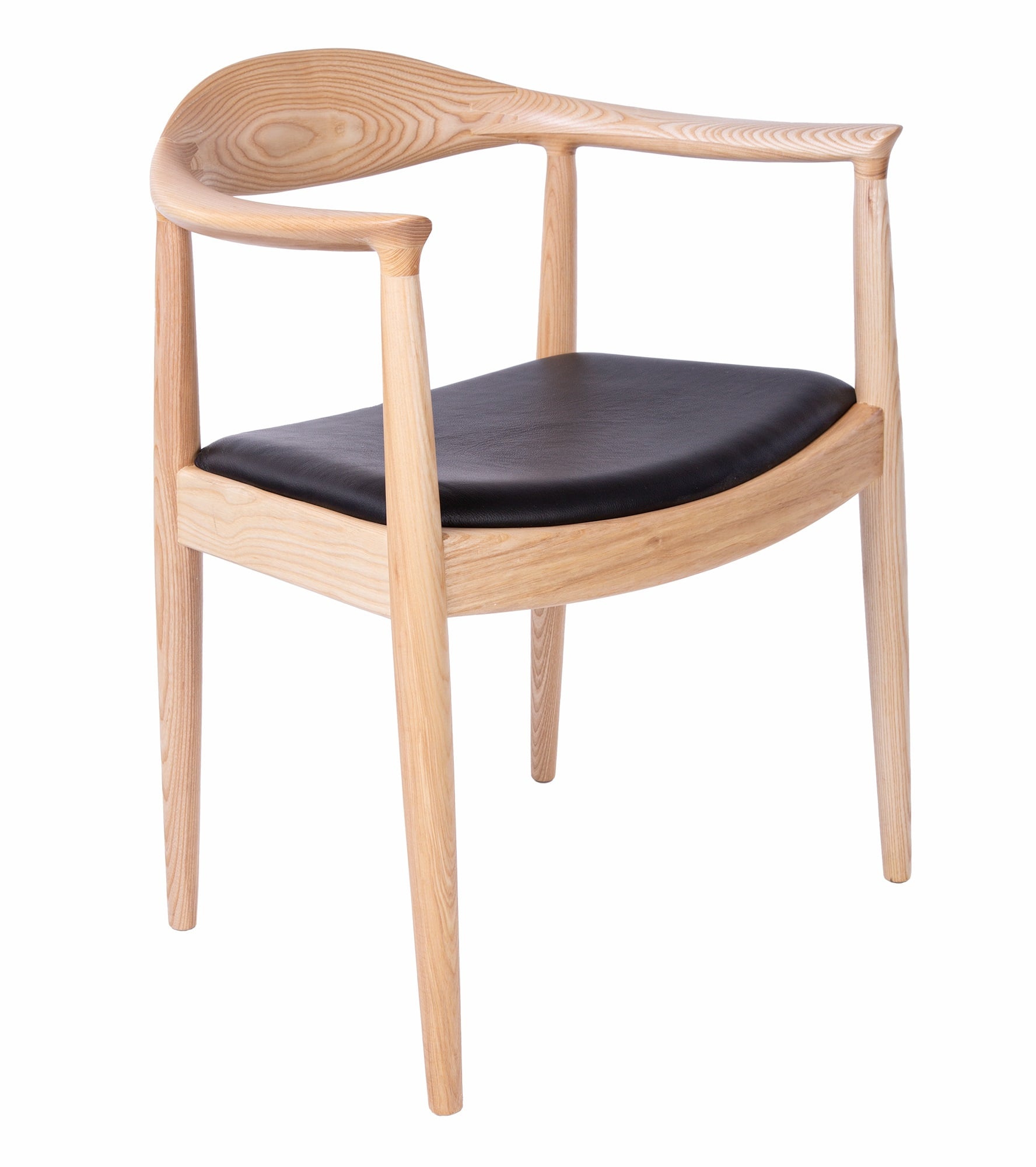 Wegner style, Silla de comedor kennedy chair Cuero Natural