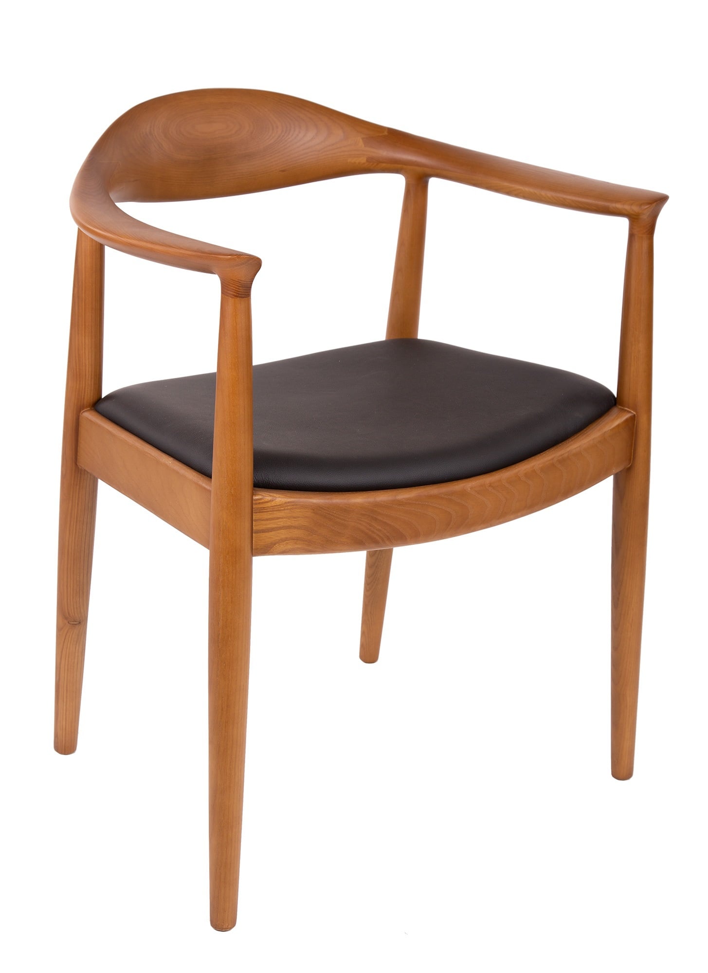Wegner style, Silla de comedor kennedy chair Cuero nuez