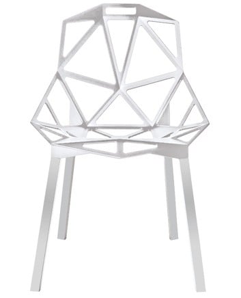 Konstantin Grcic style, Silla de comedor Un asiento blanco