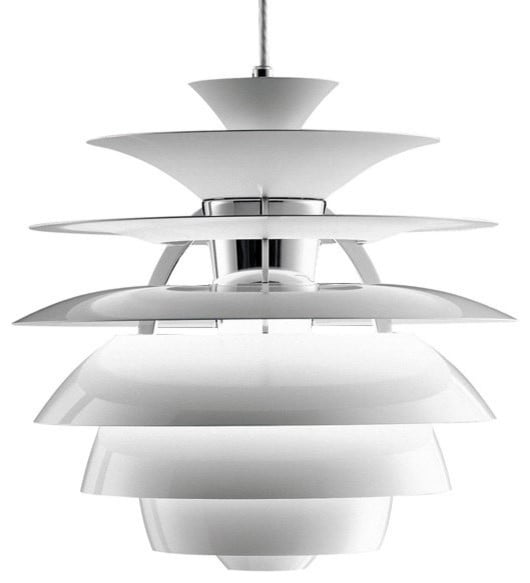 Poul Henningsen style, Colgante bola de nieve blanco