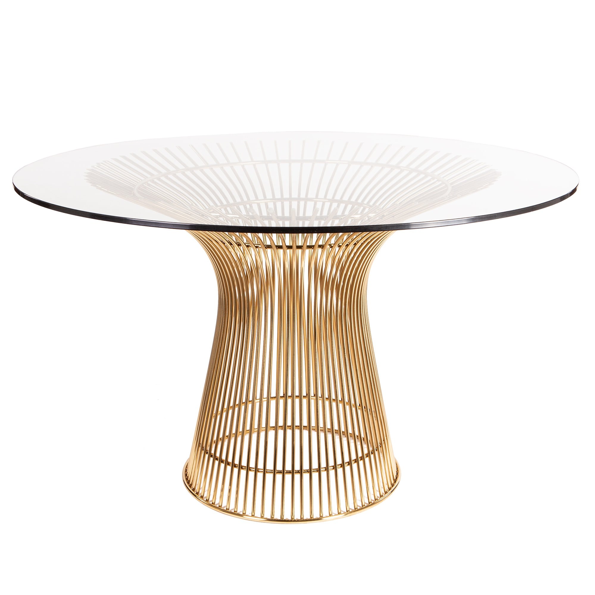 Warren Platner style, Mesa de comedor Wire mesa diameter 120cm gold