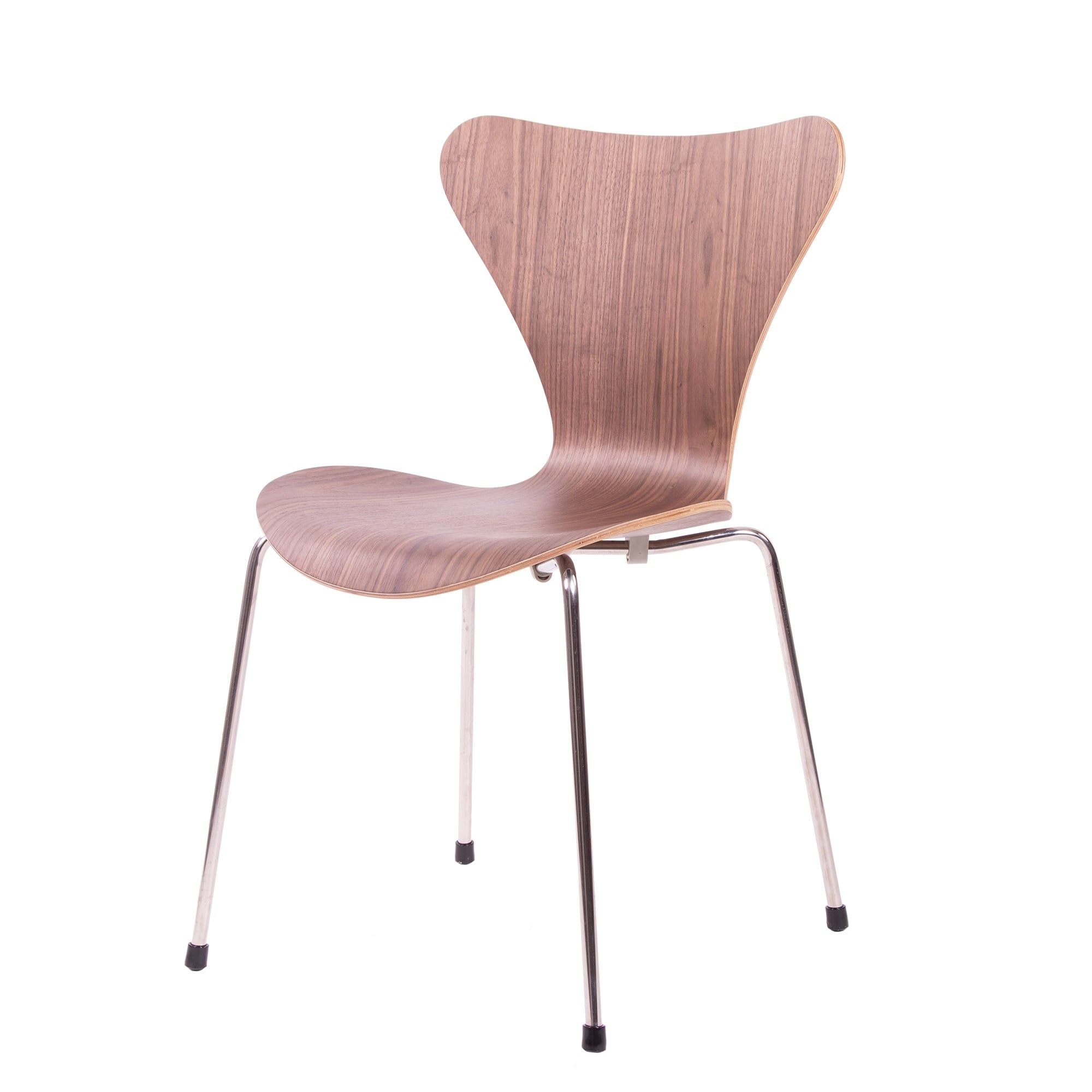 Arne Jacobsen style, Silla de comedor Butterfly series nuez