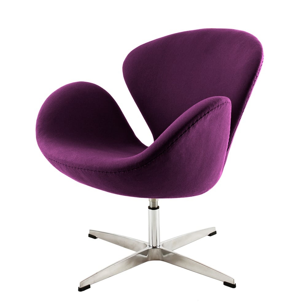Arne Jacobsen style, Sillón cisne violeta