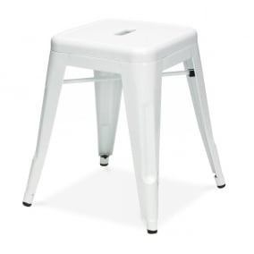 Xavier Pauchard style, Taburete Tolix style taburete 48cm Blanco brillante