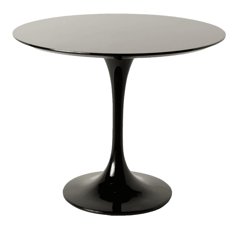 Eero Saarinen style, Mesa de comedor Tabla del tulipán 80cm Negro (brillante)