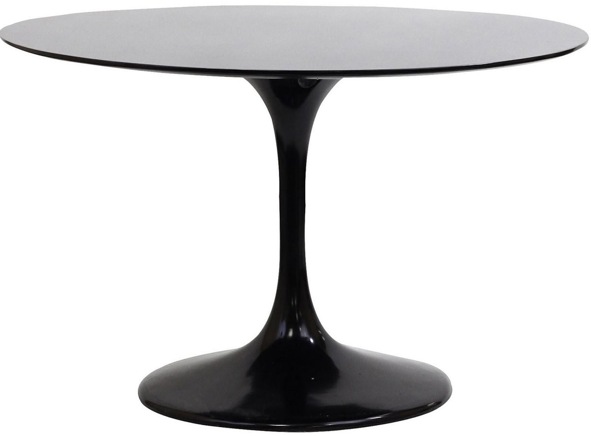 Eero Saarinen style, Mesa de comedor Tabla del tulipán 120cm Negro (Mate)