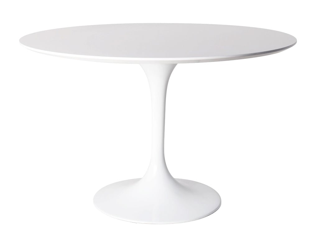 Eero Saarinen style, Mesa de comedor Tabla del tulipán 100cm Blanco (Matt)