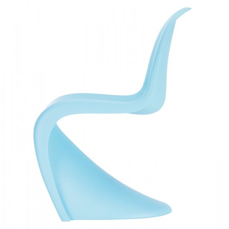 Verner Panton style, Silla de comedor silla Panton lustroso azul claro
