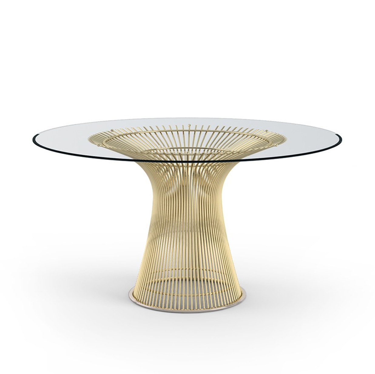 Warren Platner style, Mesa de comedor Wire mesa diameter 135cm gold