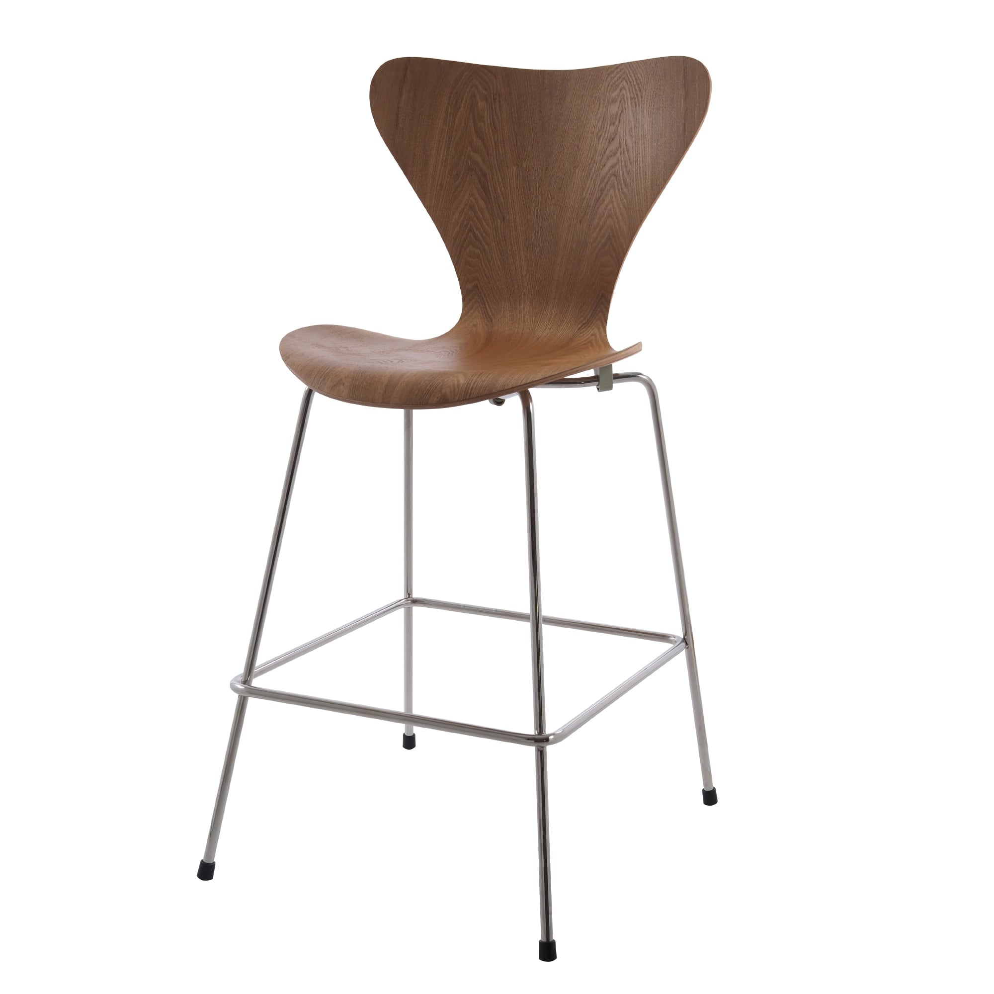 Arne Jacobsen style, Taburete de barra Butterfly series 66cm Natural